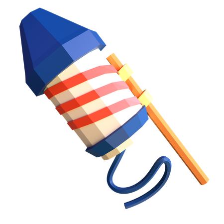 Fusée de feux d'artifice  3D Icon