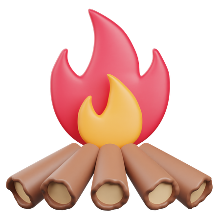 Feu de camp  3D Icon