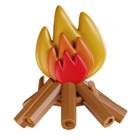 Feu de camp  3D Icon