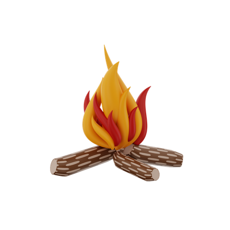 Feu de camp  3D Icon