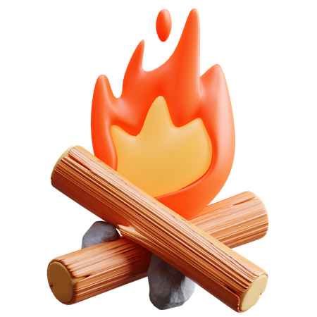 Feu de camp  3D Icon