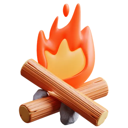 Feu de camp  3D Icon