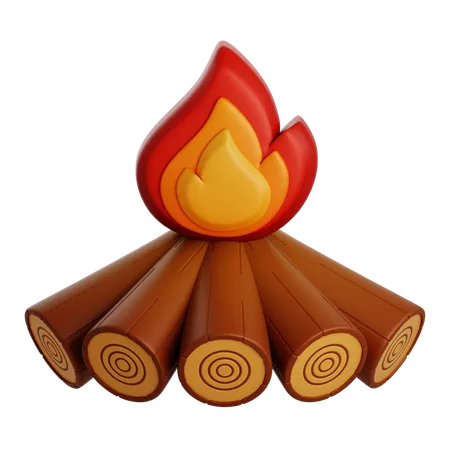 Feu de camp  3D Icon