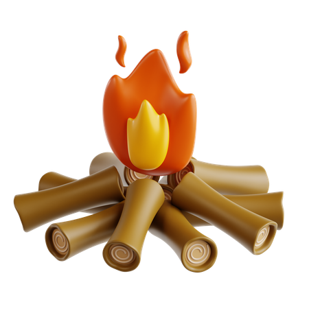 Feu de camp  3D Icon