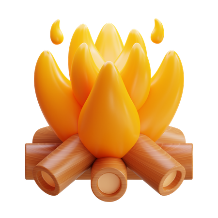 Feu de camp  3D Icon