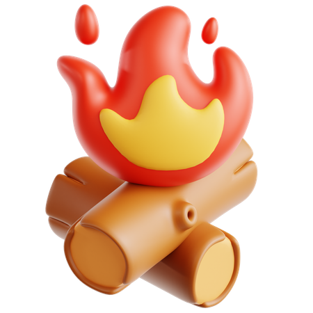 Feu de camp  3D Icon