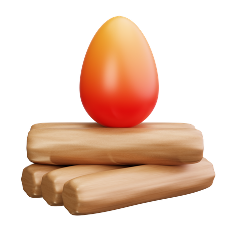 Feu de camp  3D Icon