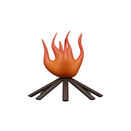 Feu de camp  3D Icon