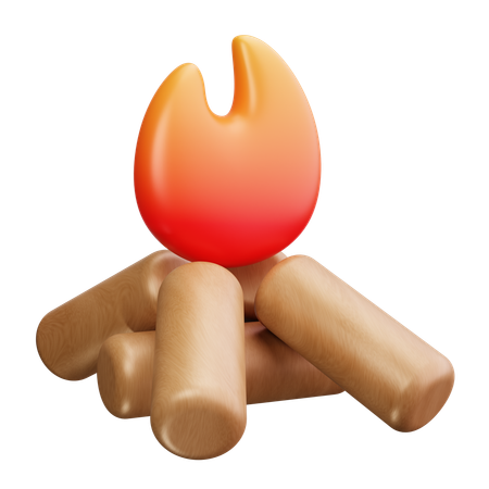 Feu de camp  3D Icon