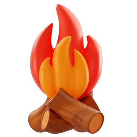 Feu de camp  3D Icon