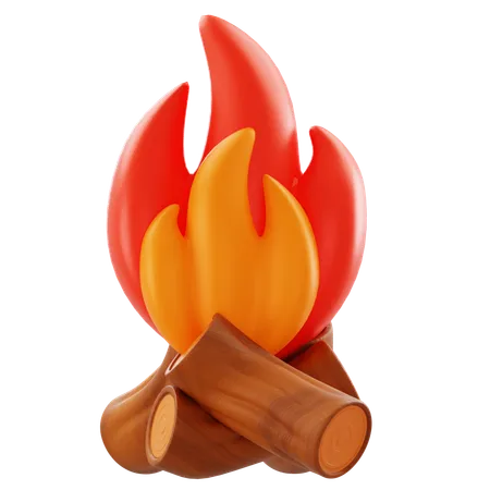 Feu de camp  3D Icon