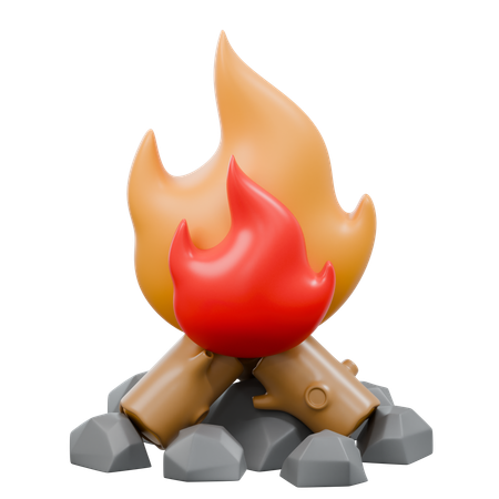 Feu de camp  3D Icon