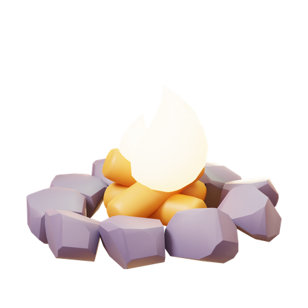 Feu de camp  3D Icon