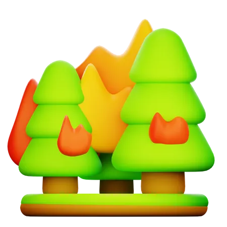 Feu de forêt  3D Icon
