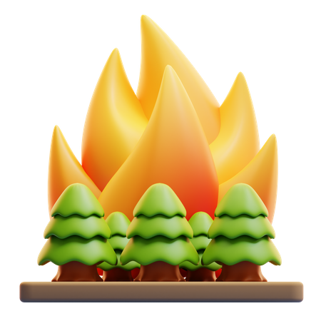 Feu de forêt  3D Icon