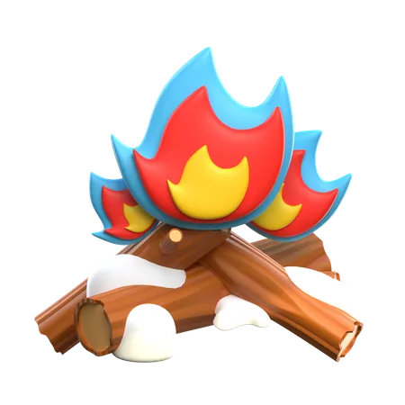 Feu de joie d'hiver  3D Icon