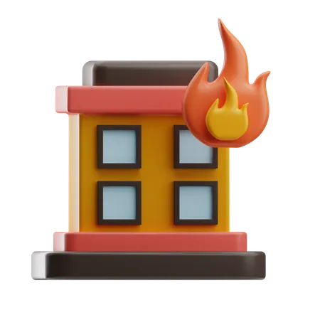 Incendie à la maison  3D Icon