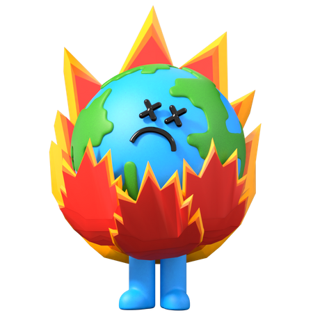 Feu terre  3D Icon