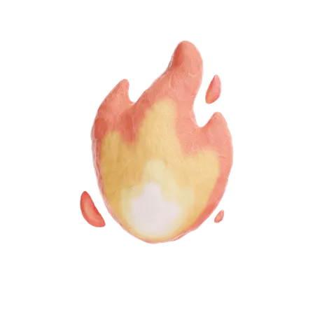 Feuer Emoji Auf Transparentem Hintergrund 3 D Illustration 3D Logo
