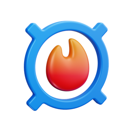 Feuerziel  3D Icon