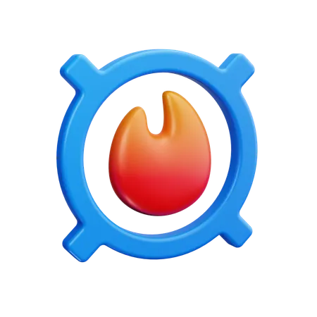 Feuerziel  3D Icon