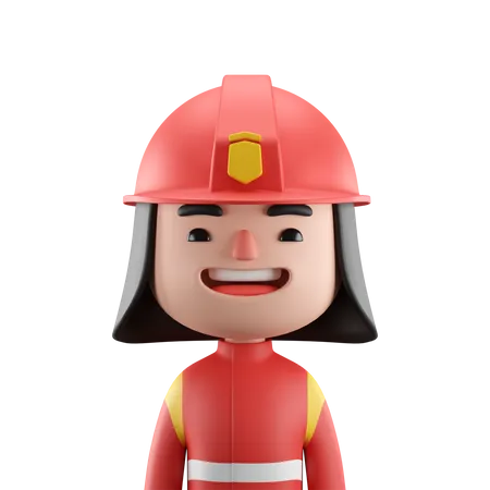 Feuerwehrfrau  3D Icon