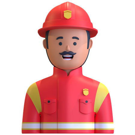 Feuerwehrmann  3D Illustration