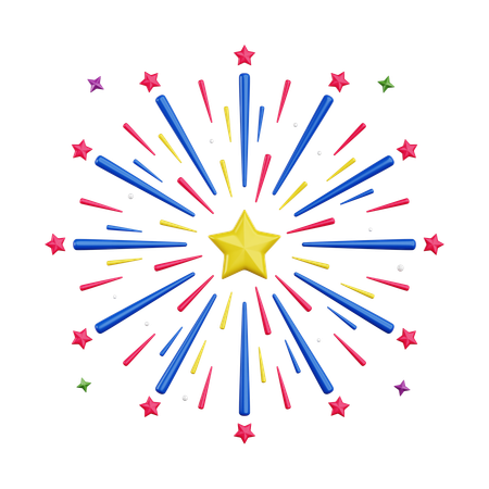 Feuerwerk  3D Icon