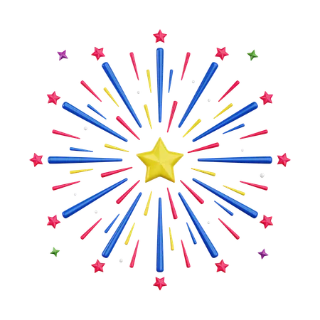 Feuerwerk  3D Icon