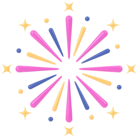 Feuerwerk  3D Icon