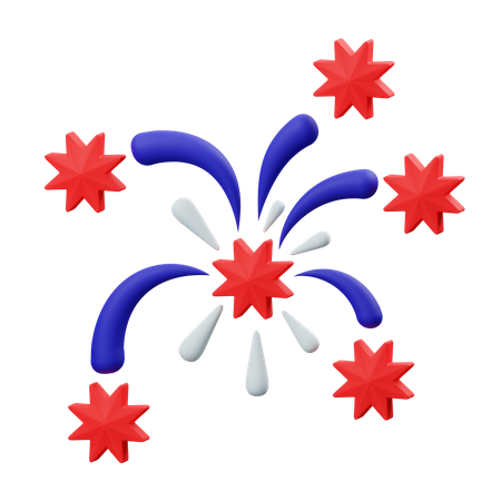 Feuerwerk  3D Illustration