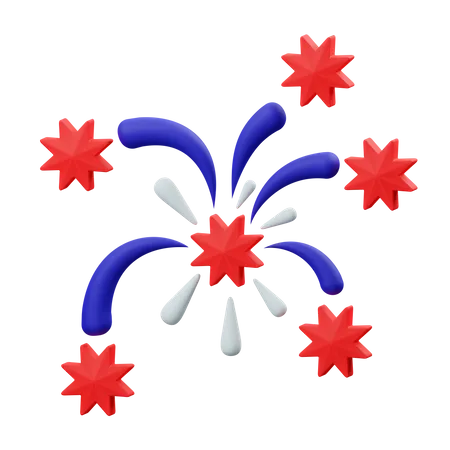 Feuerwerk  3D Illustration