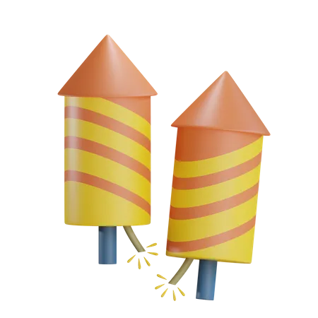 Feuerwerksrakete  3D Icon