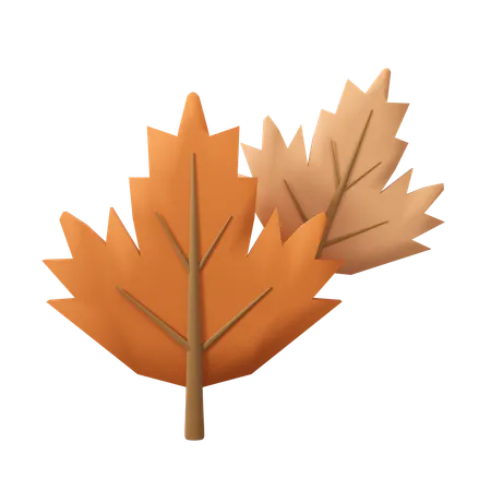 Même une feuille  3D Icon