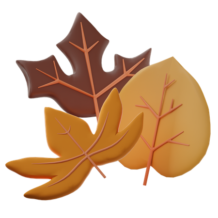 Feuille d'automne  3D Icon