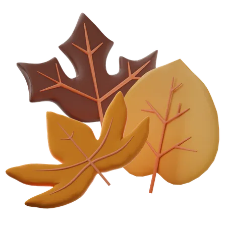 Feuille d'automne  3D Icon