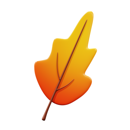 Feuille d'automne  3D Icon