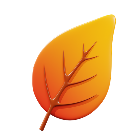 Feuille d'automne  3D Icon