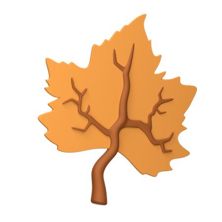 Feuille d'automne  3D Icon