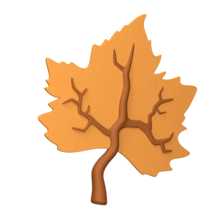 Feuille d'automne  3D Icon