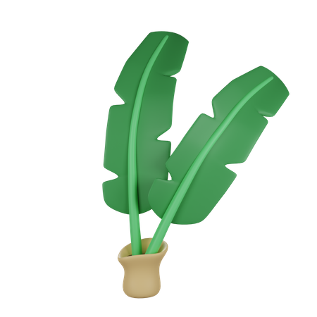 Feuille de banane  3D Illustration