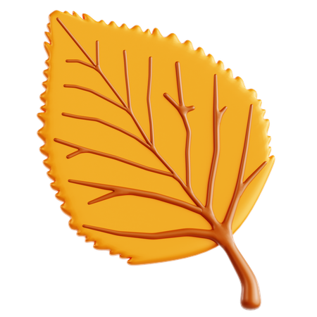 Feuille de bouleau  3D Icon