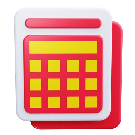 Tableur  3D Icon