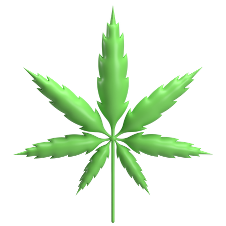 Feuille de cannabis  3D Icon