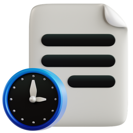 Feuille de temps  3D Icon