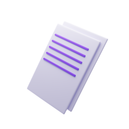 Feuille de papier  3D Icon