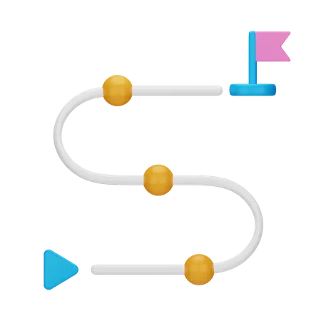 Feuille de route  3D Icon