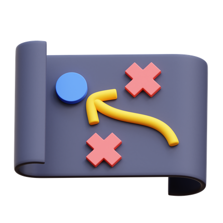 Feuille de route  3D Icon