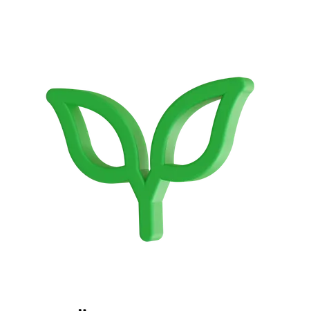 Feuille verte  3D Icon