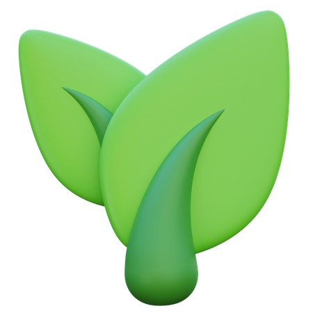 Feuille verte  3D Icon